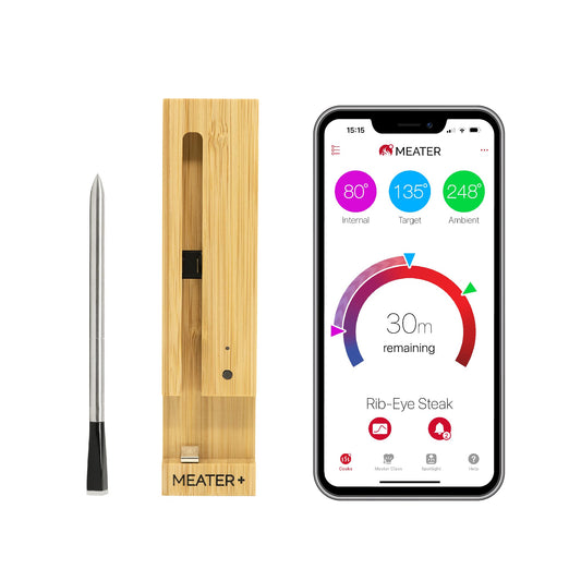 MEATER Plus | 50m Long Range Smart Wireless Meat Thermometer for The Oven Grill Kitchen BBQ Smoker Rotisserie with Bluetooth and WiFi Digital Connectivity